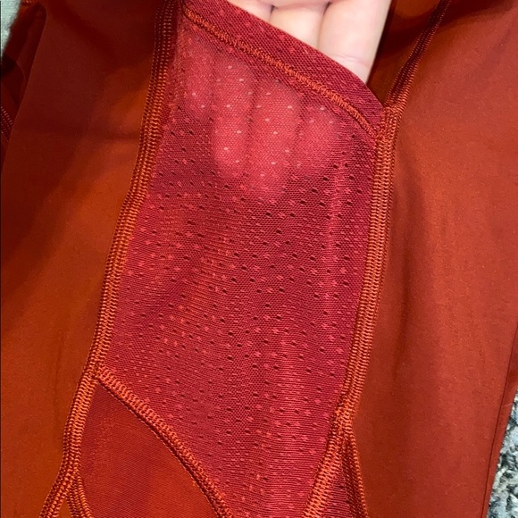 Lululemon Red Detailed Mesh Leggings - Picture 6 of 9